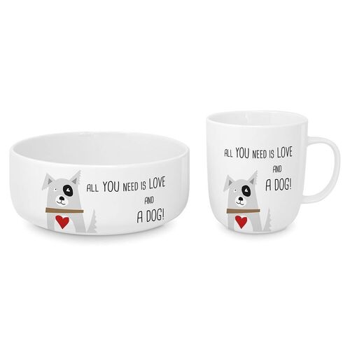 Набор посуды Love and Dog 2 предмета 1489₽
