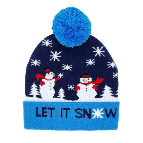 Шапка Snazzy Santa Снеговики сине-голубой 1366₽