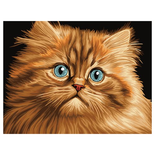 Картина по номерам ТРИ СОВЫ Пушистый котенок, на картоне, 30 х 40 см, с акриловыми красками и кистями