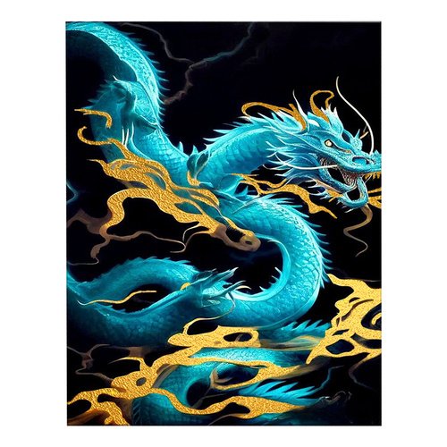 Картина по номерам с поталью Морской дракон, 15х20 см картина по номерам морской флот 40x50 см