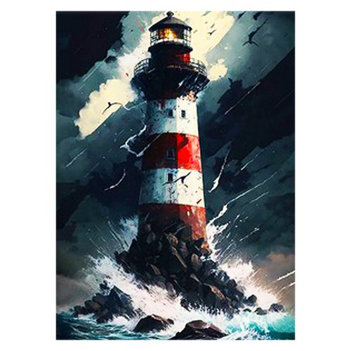 Картина по номерам со светящейся краской Морской маяк, 40х50 см