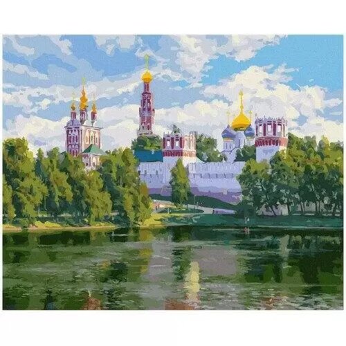 Картина по номерам Басов С. Новодевичий монастырь, 40х50 см, цветной холст