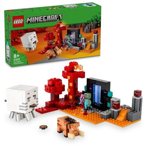 Конструктор LEGO Minecraft 21255 Засада у Нижнего портала lego minecraft подземелье пещера набор игрушек с фигурками скелетов