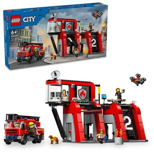 Конструктор LEGO City 60414 Пожарная часть с пожарной машиной конструктор lego city 60282 команда пожарных