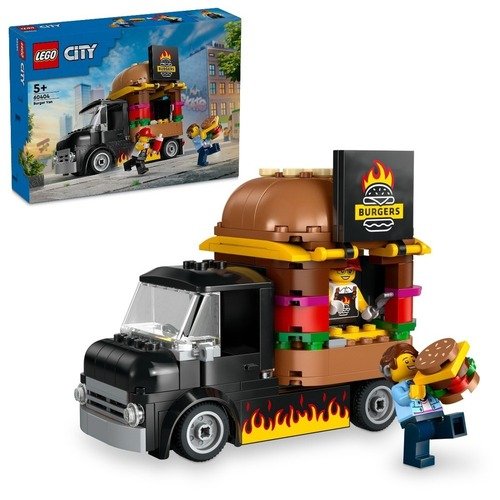 Конструктор LEGO City 60404 Грузовик-бургер конструктор lego city 60313 грузовик с аттракционом космические горки