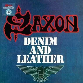Saxon – Denim And Leather (Blue with White & Grey Splatter) LP