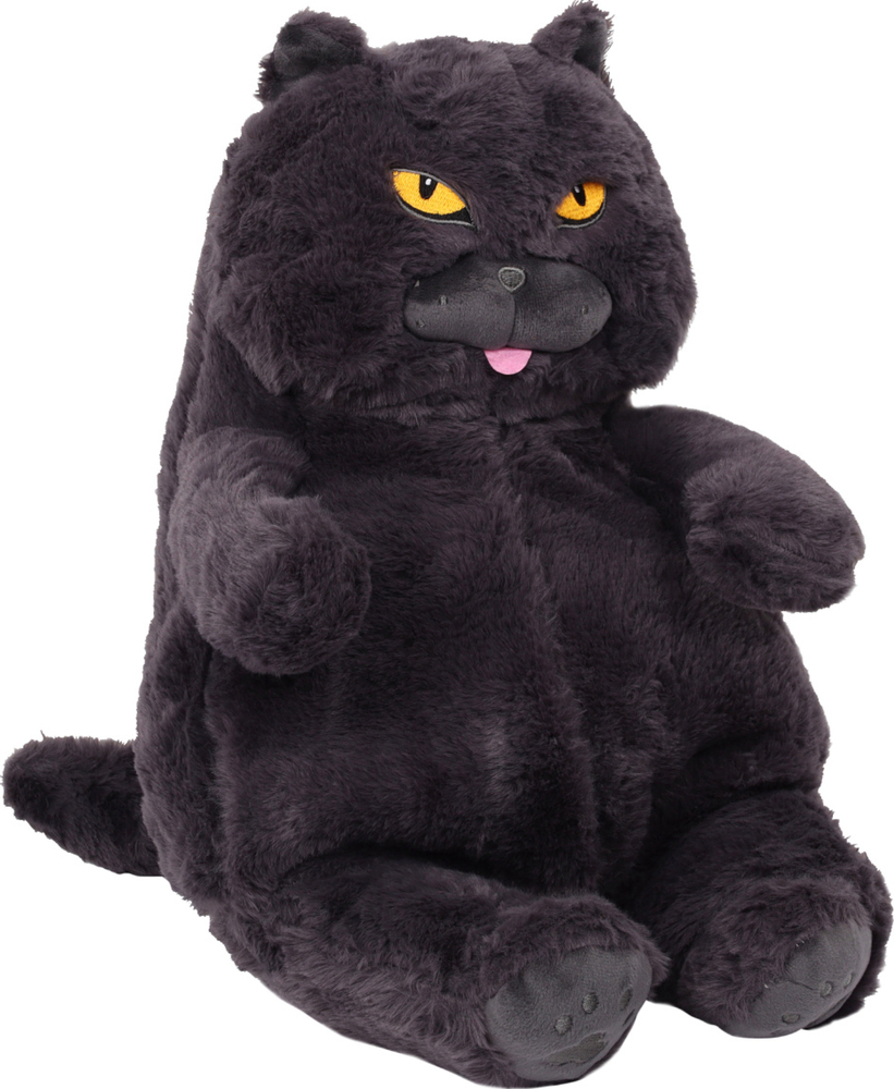 Мягкая игрушка Хитрый кот, 40 см, графит