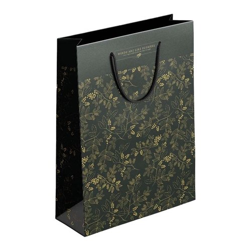 Пакет подарочный Be Smart June бумажный, 32 х 49 см, черный пакет бумажный подарочный be smart floral 15х32 см