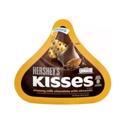 Конфеты Hershey's Kisses, молочный шоколад с миндалем, 82г
