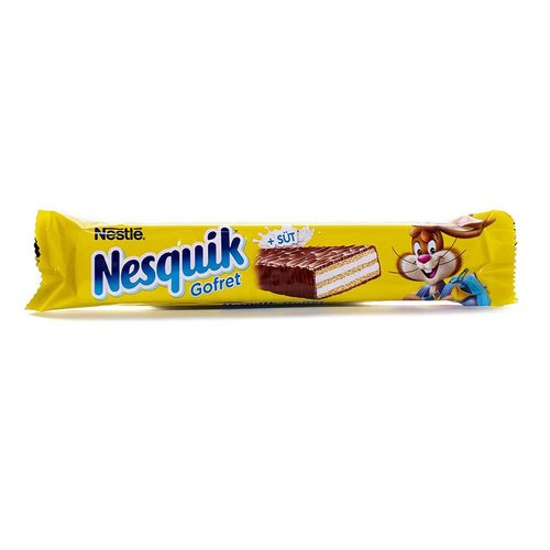 Вафли Nesquik в молочном шоколаде, 26,7гр вафли milka choco wafer какао в молочном шоколаде 30 г