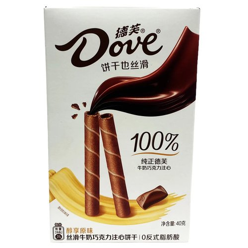 Вафельные палочки Dove Шоколад, 36 г вафельные трубочки bahlsen waffeletten трубочки в молочном шоколаде 100 г