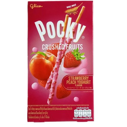 Палочки Pocky Клубника и персик в йогурте 38гр 243₽