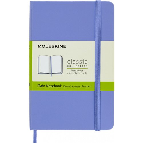 Блокнот Moleskine Classic Pocket, 90x140мм, 192стр, нелинованный, твердая обложка, голубая гортензия