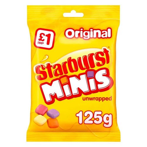 Жевательные конфеты Starburst MInis Classic, 125 г nature s way витамины группы b со вкусом манго 60 жевательных конфет