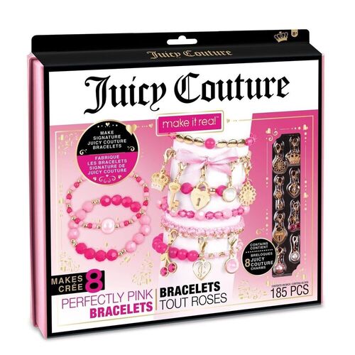 Набор для творчества Make It Real Создание браслетов Juicy Couture Perfectly Pink боди juicy couture для девочек на кнопках 4 шт размер 3 6 мультиколор