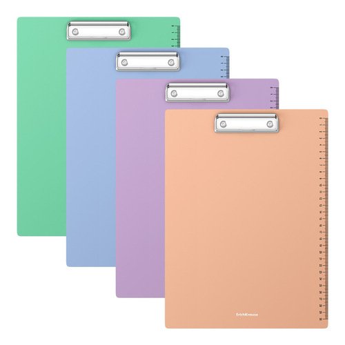 Планшет пластиковый ErichKrause Matt Pastel Bloom шкала 30см А4 в ассортименте 310₽