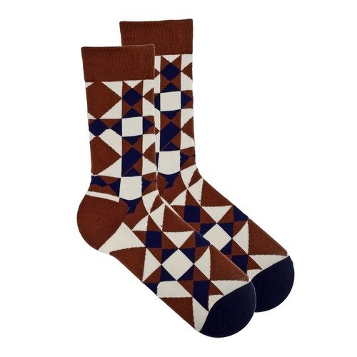 Носки Krumpy Socks Brown Mode Узор, размер 40-45