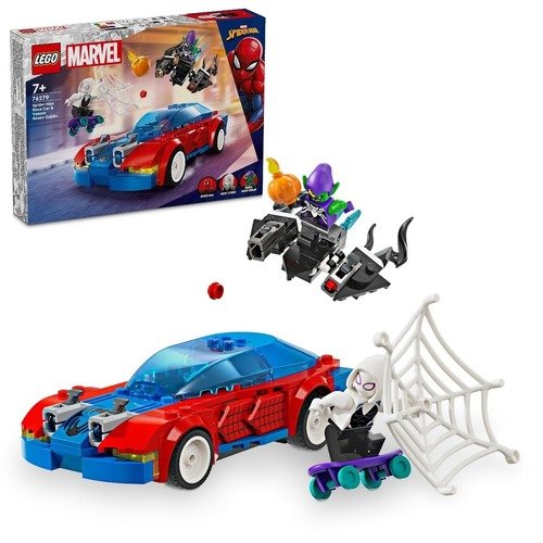 lego marvel super heroes 76219 битва роботов человека паука и зелёного гоблина Конструктор LEGO Marvel 76279 Автомобиль Человека-Паука