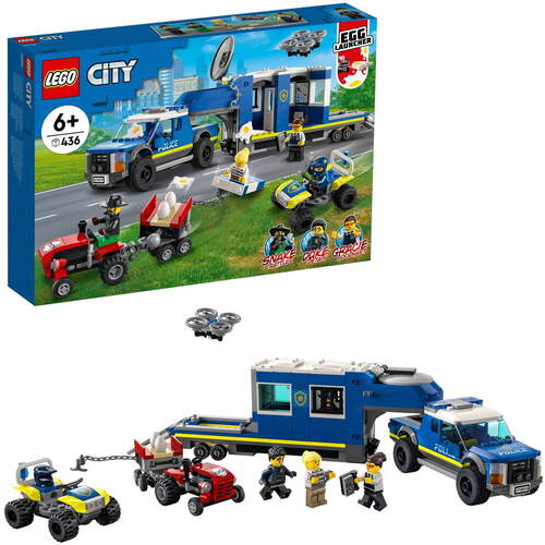 Конструктор LEGO City 60315 Полицейский мобильный командный трейлер конструктор lego city 60182 пикап и трейлер 344 дет