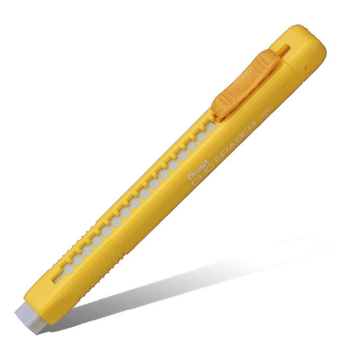 Ластик-карандаш Clic Eraser, матовый желтый корпус