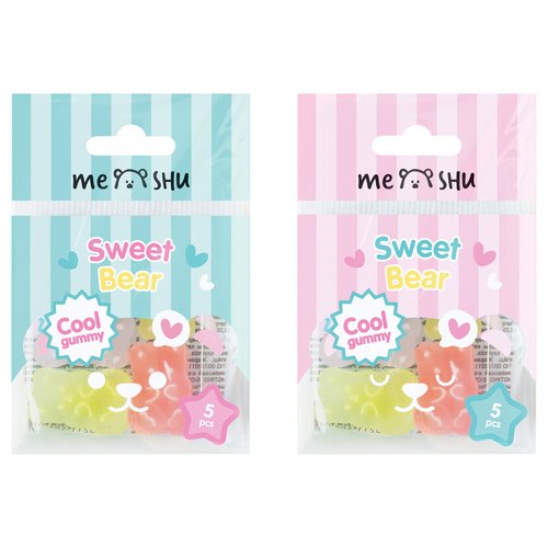 Набор ластиков Meshu Candy Bear, 5шт, ПВХ, 20х15х9мм, в ассортименте цена и фото