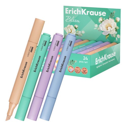 Текстмаркер ErichKrause Visioline V-17 Pastel Bloom в ассортименте 120₽