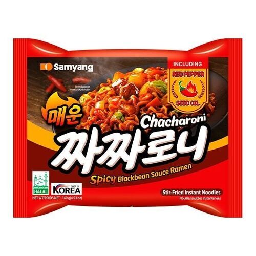 Лапша Samyang Spicy Chacharoni острая с соусом из черных соевых бобов 140 г 288₽