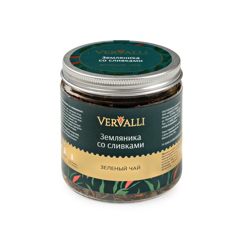 Зеленый чай VERVALLI Земляника со сливками