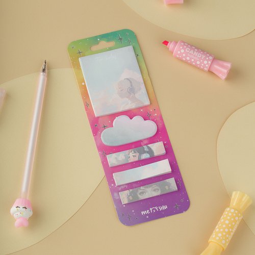Флажки-закладки и самоклеящиеся блоки Meshu Kawaii dreams, 20л