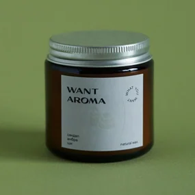 Свеча сандал, амбра, ши, древесный фитиль