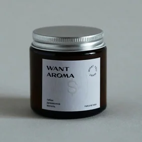 Свеча табак, древесина, ваниль хлопковый фитиль