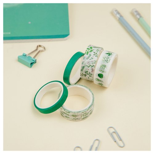 Набор клейких декоративных лент Meshu Greenery 5 шт 300₽