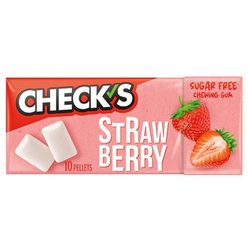Жевательная резинка Checks Strawberry без сахара со вкусом клубники 207₽