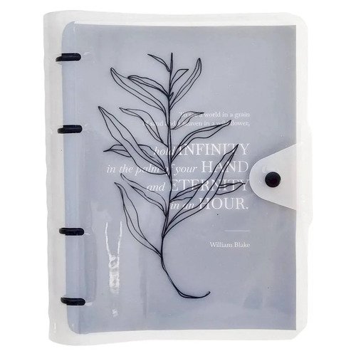 Тетрадь общая Infolio Study Poetry 173х212 мм 120 л клетка кольцевой механизм пластик прозрачный 850₽