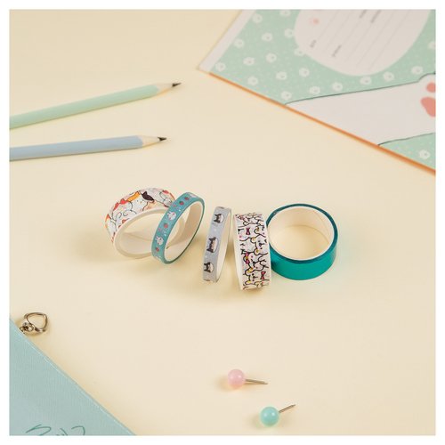 Набор клейких декоративных лент Meshu Bubble friends 5 шт 390₽