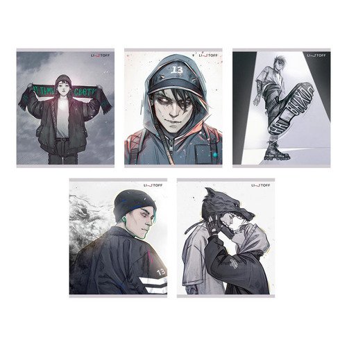 Тетрадь MadnessMalina Эксклюзив А5 48л скрепка клетка в ассортименте 80₽