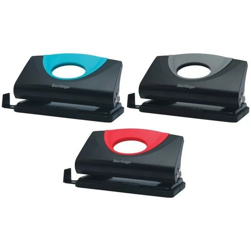 Дырокол Berlingo Office Soft 10л пластиковый с линейкой в ассортименте 630₽