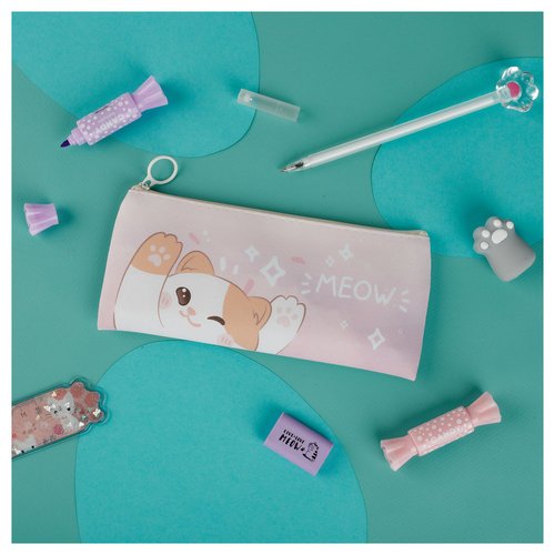 Пенал мягкий Meshu Meow 20х10 см искусственная кожа 250₽
