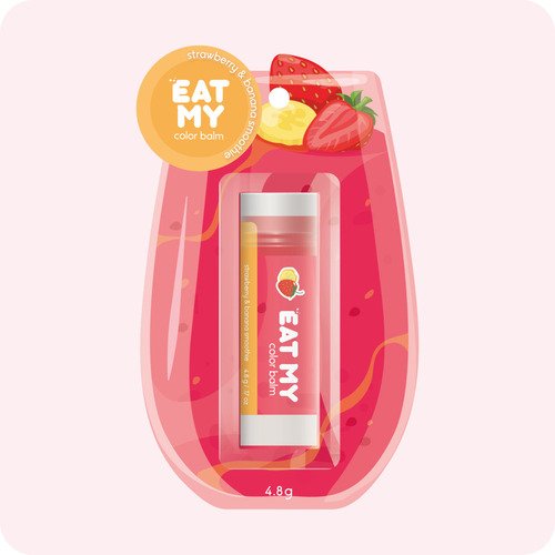 Оттеночный бальзам для губ Eat My Клубнично-банановый смузи 253₽