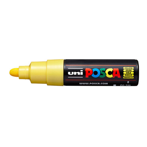 Маркер Posca PC-7M 45-55 мм пулевидный наконечник 2 желтый 800₽