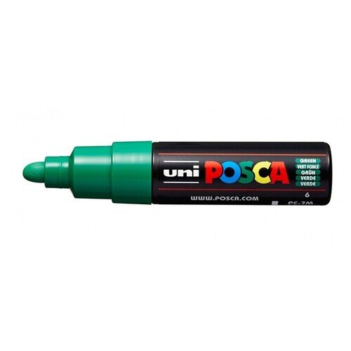 Маркер Posca PC-7M 45-55 мм пулевидный наконечник 6 зеленый 800₽