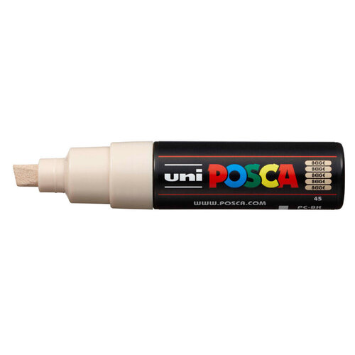 Маркер Posca PC-8K, до 8,0 мм, скошенный наконечник №45 бежевый