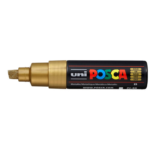 Маркер Posca PC-8K до 80 мм скошенный наконечник 25 золотой 900₽