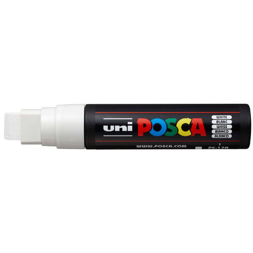 Маркер Posca PC-17K 15 мм скошенный наконечник 1 белый 950₽