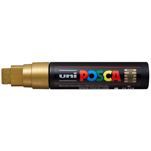 Маркер Posca PC-17K 15 мм скошенный наконечник 25 золотой 950₽