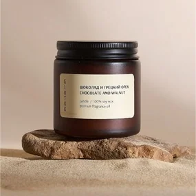 Ароматическая свеча Glotok Шоколад и грецкий орех, 120 гр