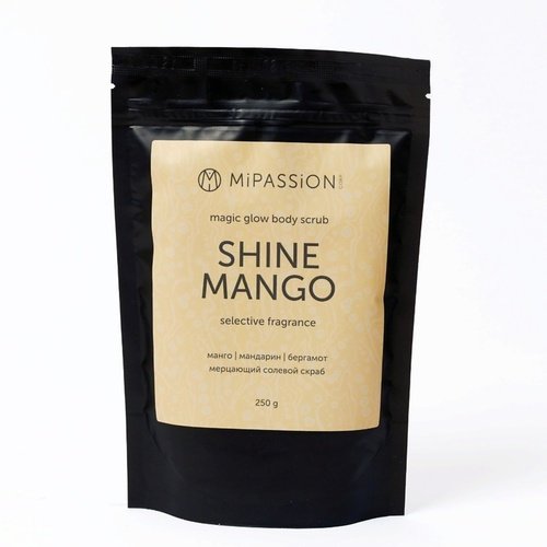 Мерцающий скраб MiPASSiON Shine mango magical glow 250 гр 234₽