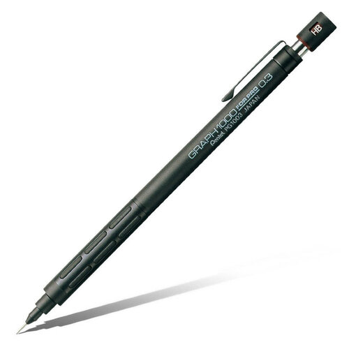 Карандаш автоматический профессиональный Pentel Graph1000 forPro 03 мм PG1003-E черный корпус 2200₽