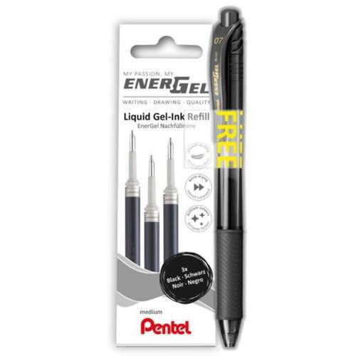 Набор стержней Pentel 3 шт ручка 07 мм LR7-3A-PROMO цвет чернил черный 260₽