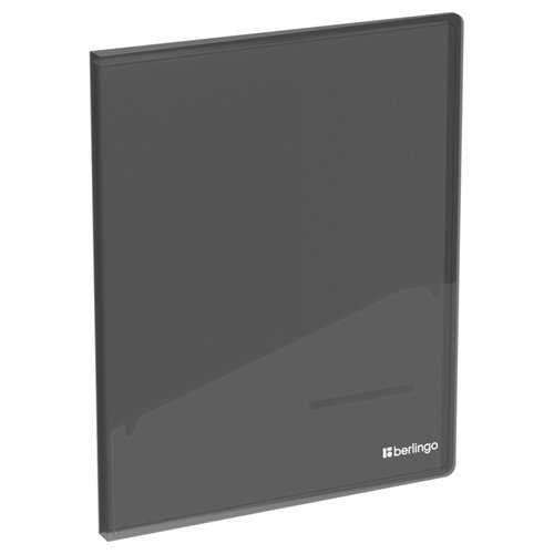 Папка с 10 вкладышами Berlingo No Secret А4 17мм 700мкм полупрозрачная черная с внутренним карманом 280₽